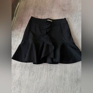 Elegant Black Ruffle Skirt